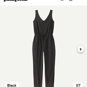 Patagonia Fleetwith Romper Jumpsuit Criss Cross Back in Black Size Small